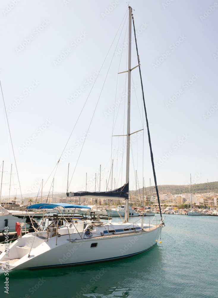 Ships in the port of Rethymnon.Krete