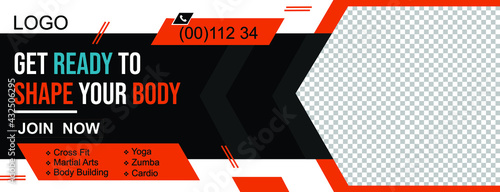 Gym Facebook Cover Design With Unique Style