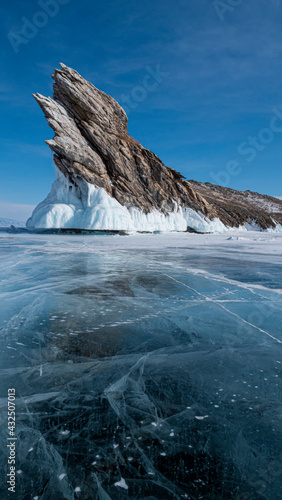 Various ice islands of Lake Baikal