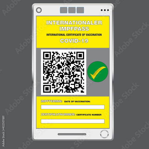 Digitaler Impfpass gelb