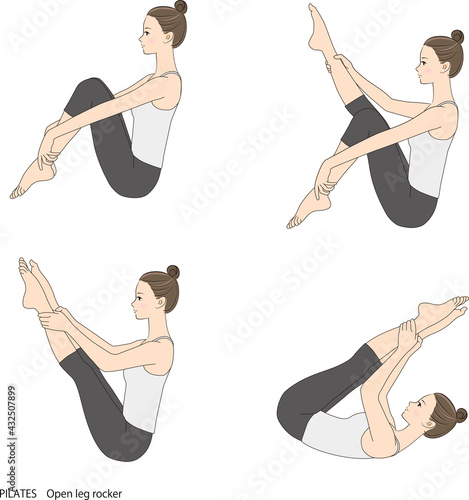 Pilates Sequence, Open Leg Rocker