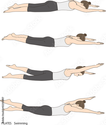 Pilates sequence, swimming