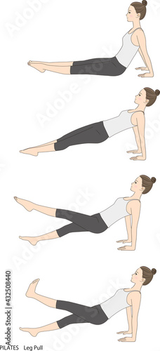 Pilates sequence, leg pull