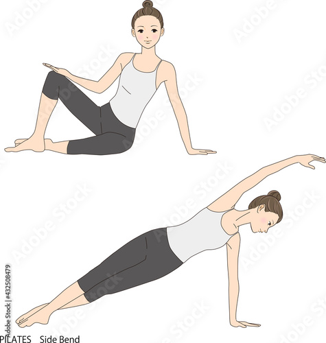 Pilates sequence, side bend