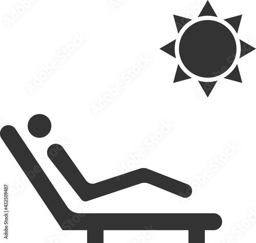 Icon of a resting person on a chaise longue.