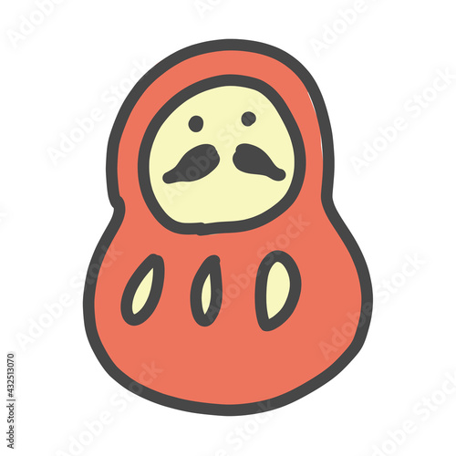 だるまのイラスト　年賀状素材