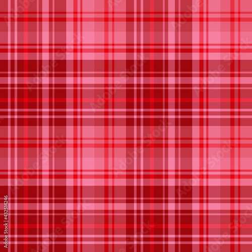 Seamless pattern in bright pink and red colors for plaid, fabric, textile, clothes, tablecloth and other things. Vector image.