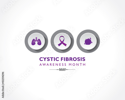 Vector Illustration of Cystic Fibrosis Awareness Month observed in May.