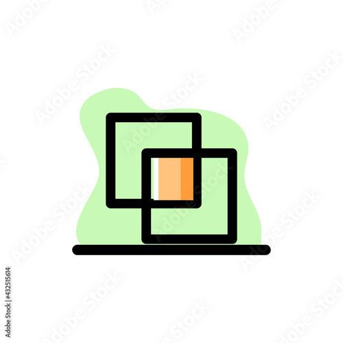 Pathfinder Intersect Icon Conceptual Vector Illustration Design