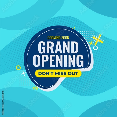 grand opening blue modern sale banner