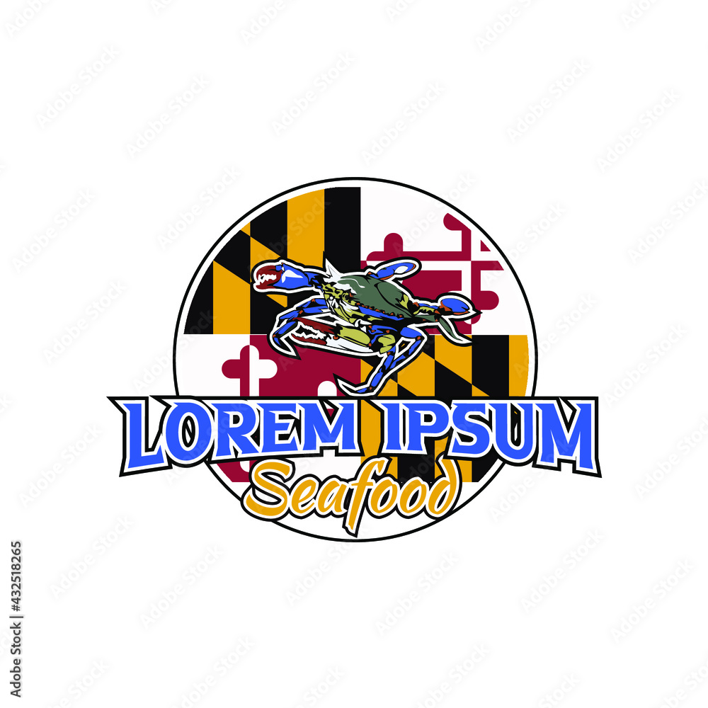 Illustration Vector graphic of crab logo Illustration Vector graphic of crab logo