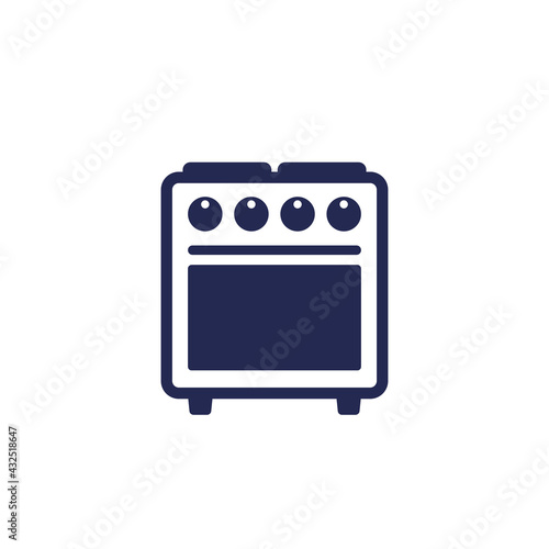 oven icon on white, vector