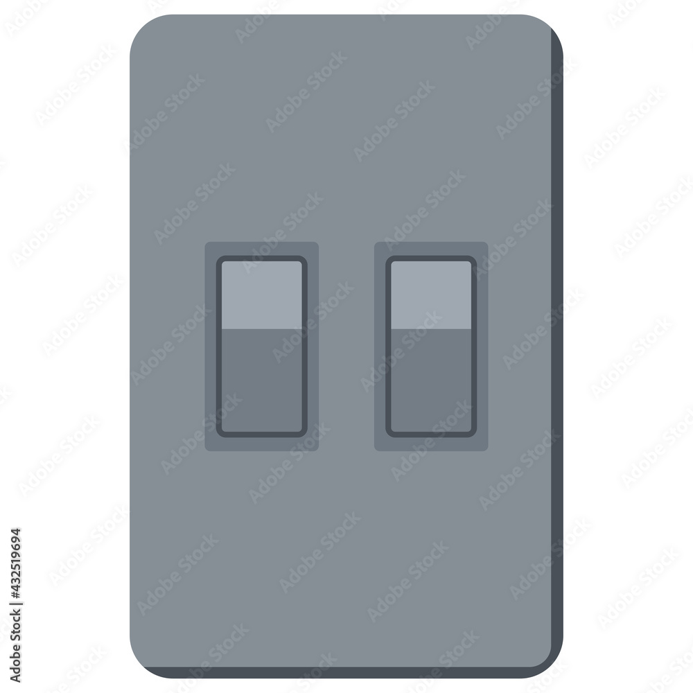 Simple Electric Light Switch Vector Icon Simple Electric Light Switch Vector Icon