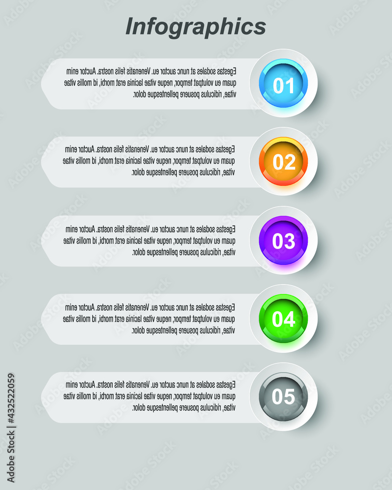 Naklejka premium Infographic design template with paper tags.