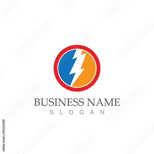 Free Download flash thunderbolt logo template - GFXLoad