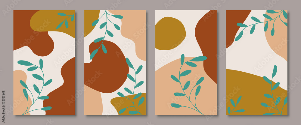 Abstract posters art set with boho style vector illustrations. Perfect for greeting card, poster, banner, flyer, social media post, feed, story, fleet. Abstract posters art set with boho style vector illustrations. Perfect for greeting card, poster, banner, flyer, social media post, feed, story, fleet.
