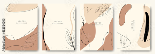 Modern abstract background.minimal trendy style with copy space for text - design templates good for postcards, poster, business card, flyer, brochure, magazine, social media and other. vector illustr