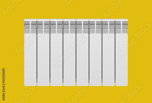 modern heating radiator in vector