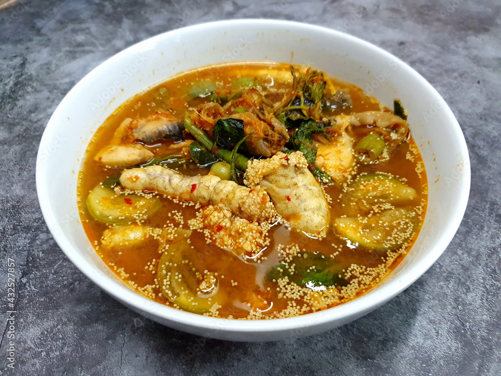 Hot and sour Soup with fish egg