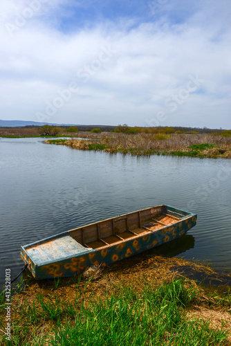 promenade boat in the lake. Terkos lake.