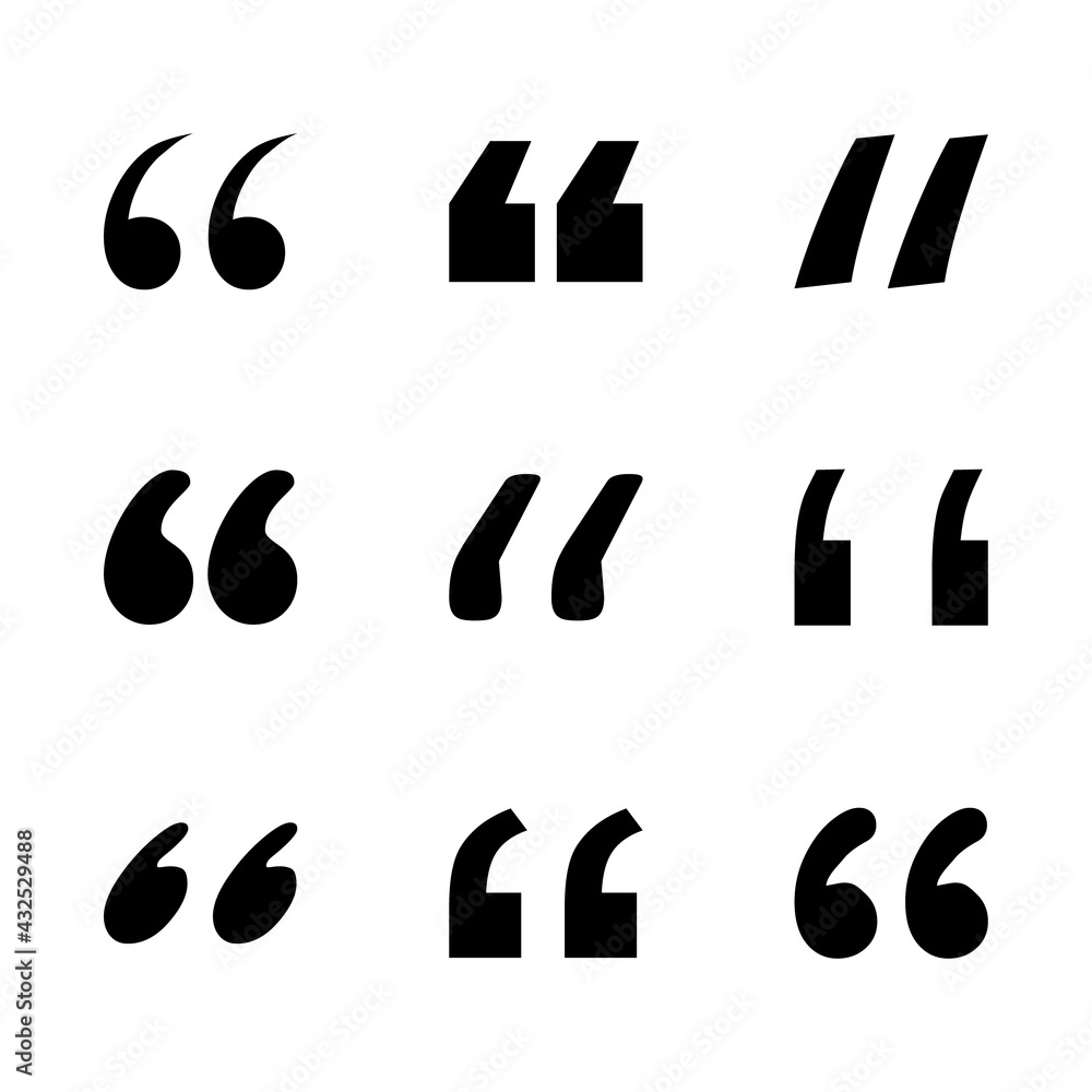 Quote concept icon, quotation speech bubble symbol, vector illustration dialog sign, text mark graphic Quote concept icon, quotation speech bubble symbol, vector illustration dialog sign, text mark graphic