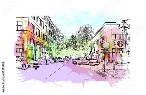 фотографія Building view with landmark of Eugene is a city in Oregon