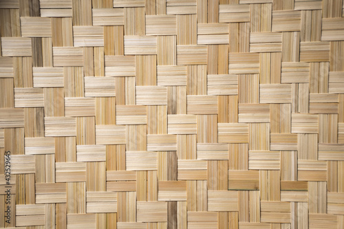 Bamboo weave handmade pattern texture background.