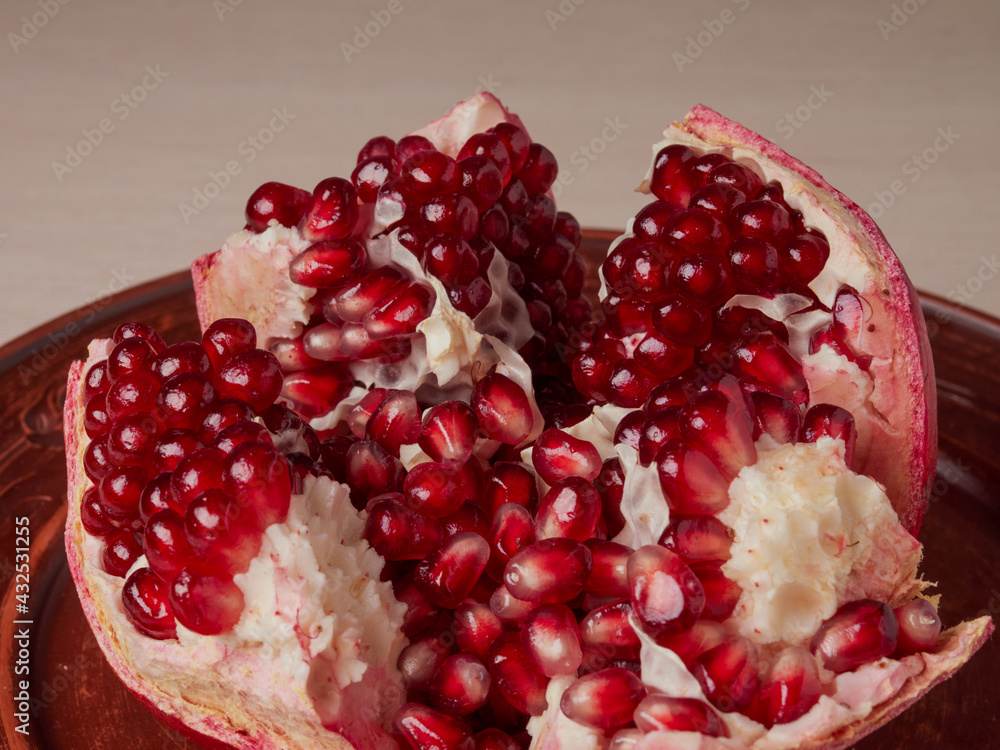 Still life of fresh fruit with pomegranate, grapes, pears and plums Still life of fresh fruit with pomegranate, grapes, pears and plums