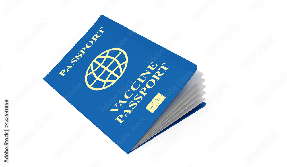 Coronavirus vaccination document. Covid-19 Passport on white background Coronavirus vaccination document. Covid-19 Passport on white background