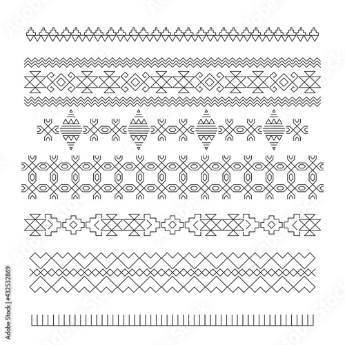 Middle East Arabic pattern design, Riyadh, Saudi Arabia ornament Sadou culture, Najd design, editable stroke