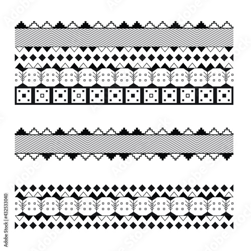 Middle East Arabic pattern design, Riyadh, Saudi Arabia ornament Sadou culture, Najd design, editable stroke