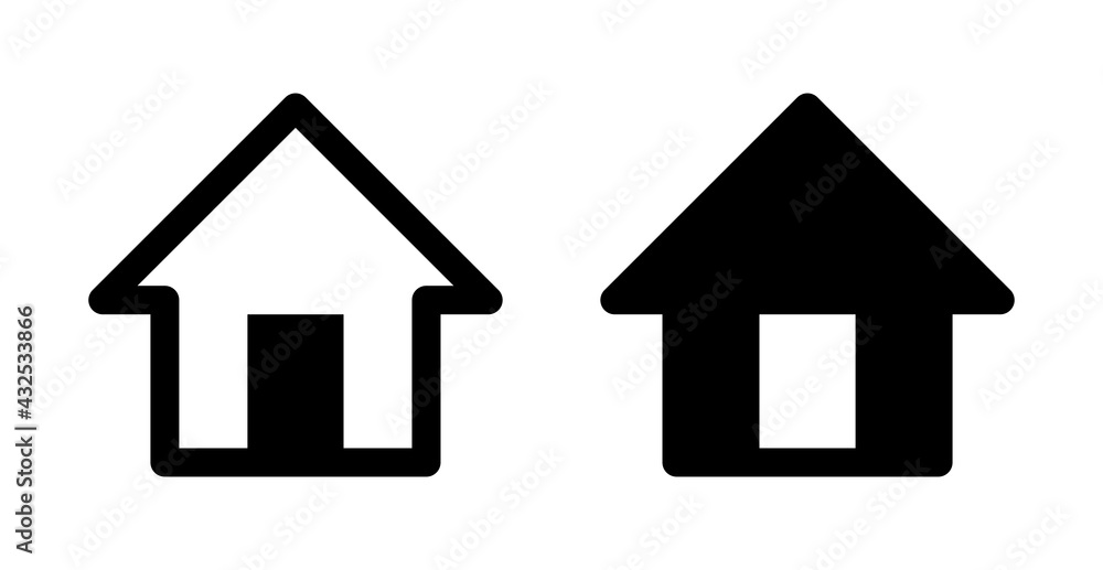 House Icon Set. Vector Image. House Icon Set. Vector Image.