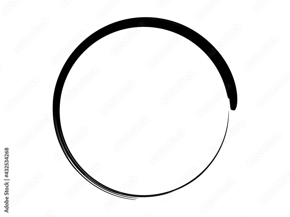 Grunge circle made of black paint using art brush.Grunge oval shape made for your project.Grunge round element. Grunge circle made of black paint using art brush.Grunge oval shape made for your project.Grunge round element.