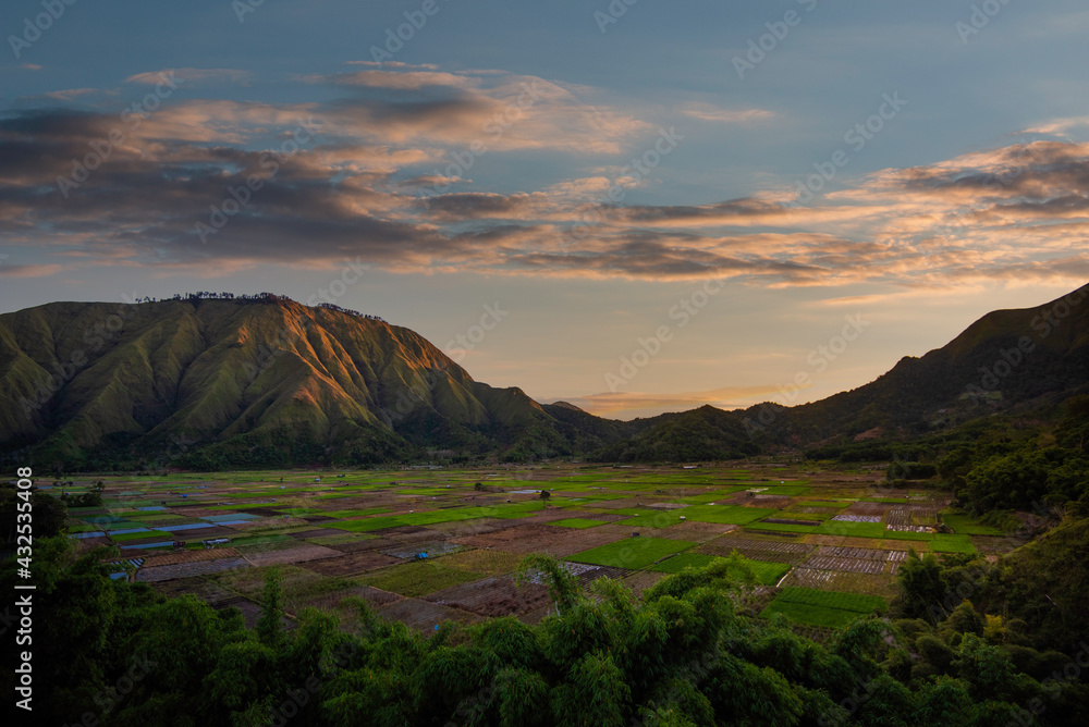 Sembalun Village from Above, Lombok, West Nusa Tenggara, Indonesia. Sembalun Village is located around Rinjani Mountain Sembalun Village from Above, Lombok, West Nusa Tenggara, Indonesia. Sembalun Village is located around Rinjani Mountain