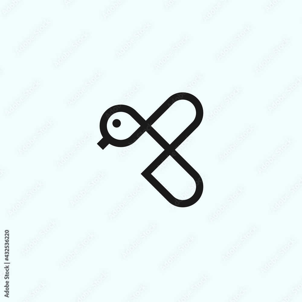 abstract k logo. bird icon abstract k logo. bird icon
