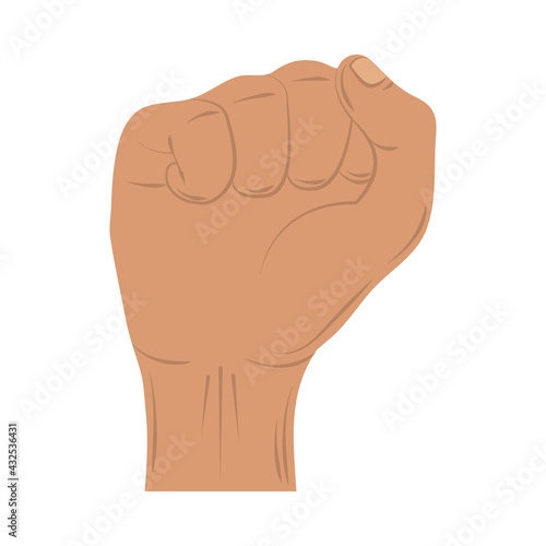 raised hand gesture