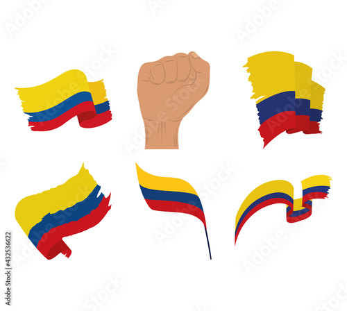 Colombia flags protest