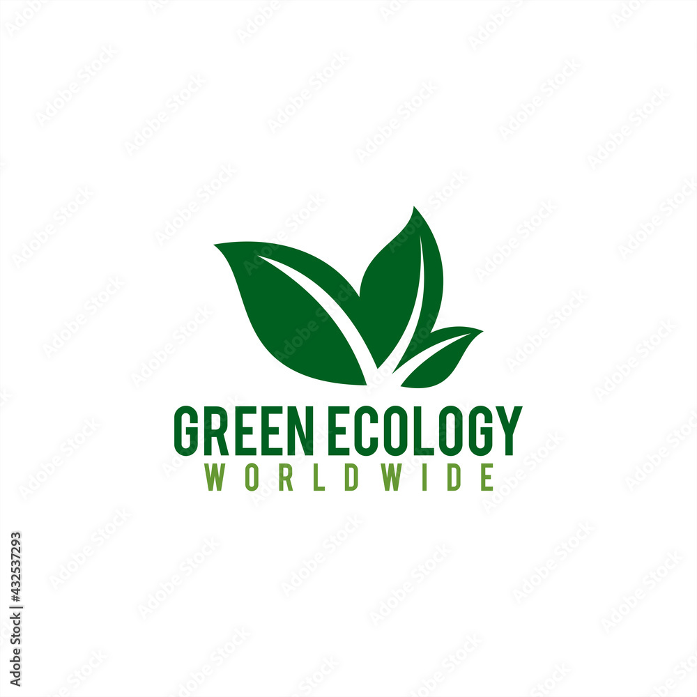 Green leaf ecology nature element vector Green leaf ecology nature element vector