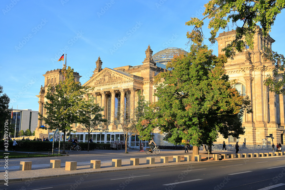 The Reichstag Building in Berlin. Germany, Europe. 
