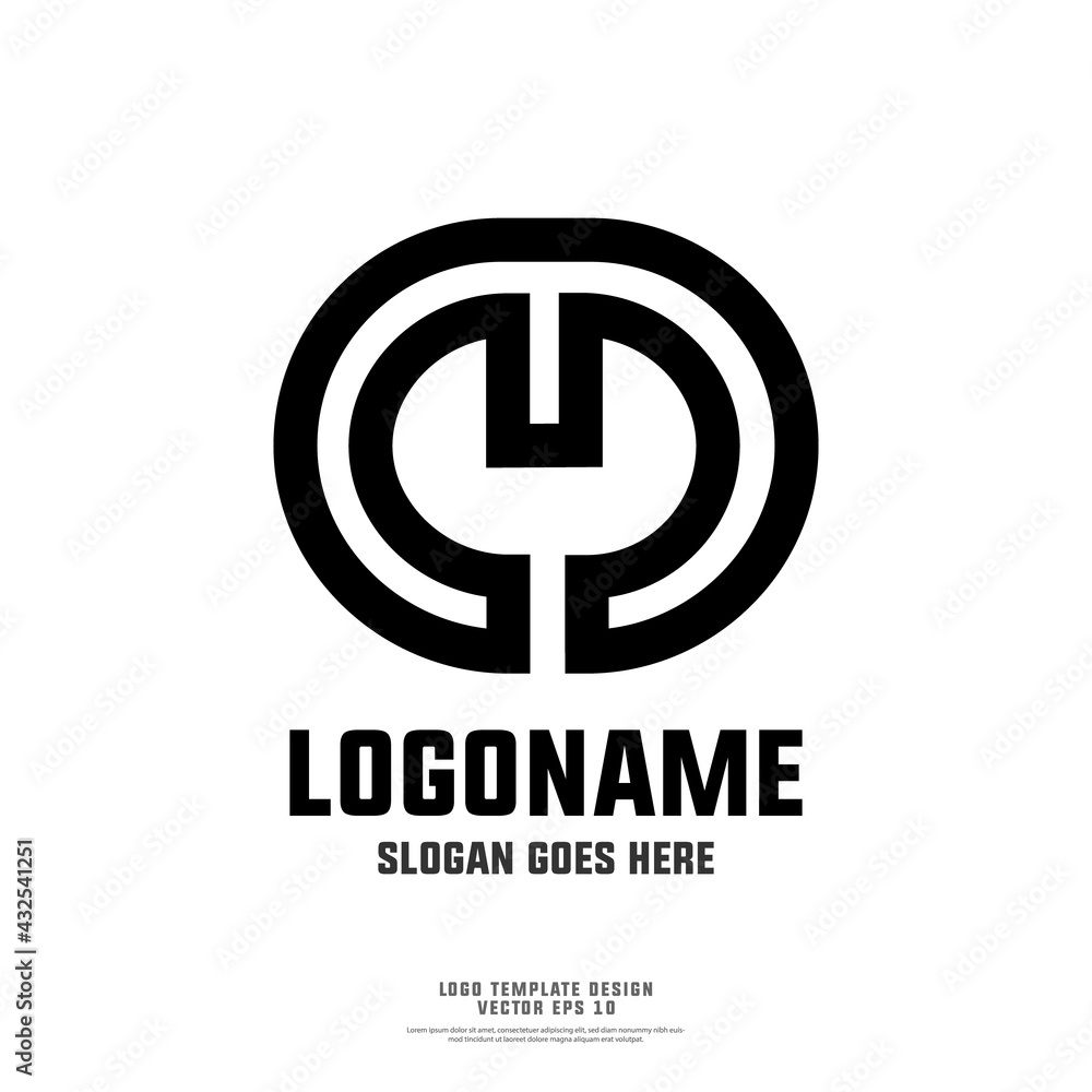 Linear initial m logo design concept on white background Linear initial m logo design concept on white background