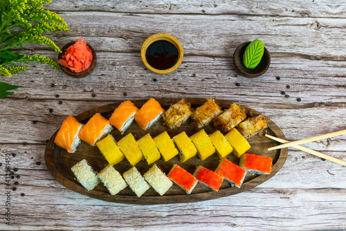 sushi set creative menyu  photo