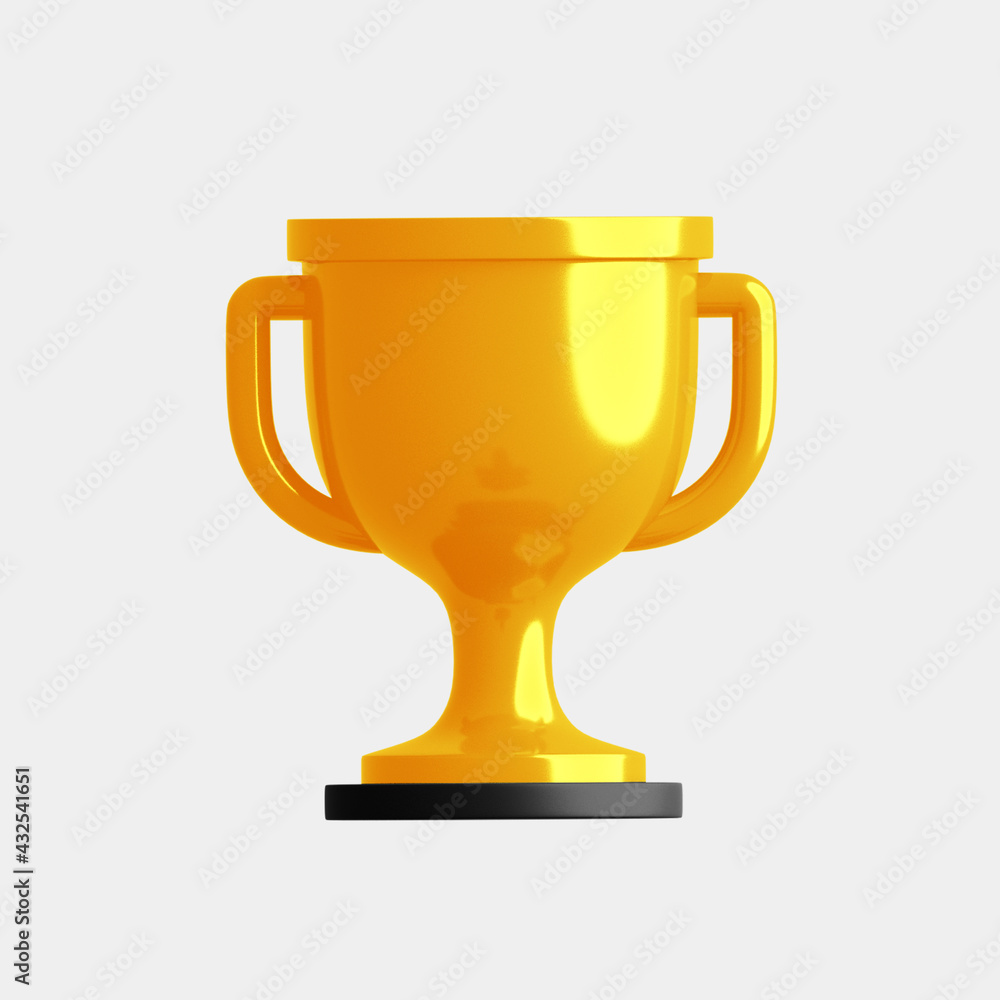 3d trophy icon mockup isolated 3d trophy icon mockup isolated