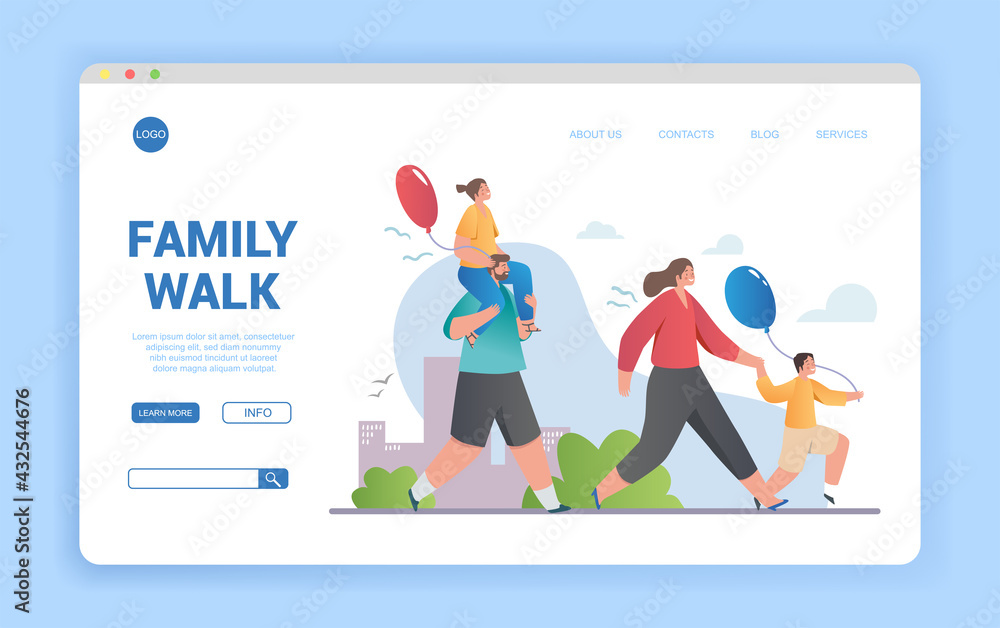 Happy family spending time together outdoors Happy family spending time together outdoors