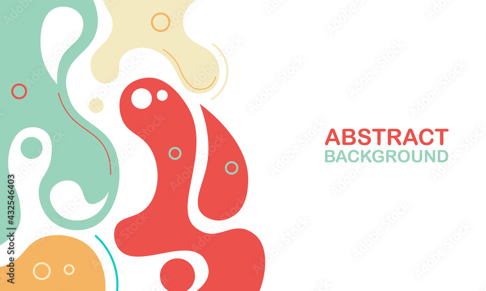 Obraz premium Colorful abstract shape background. Abstract rounded background.