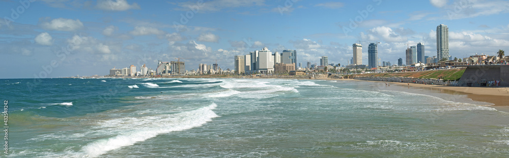 Tel Aviv Coastline and the Mediterranean Sea