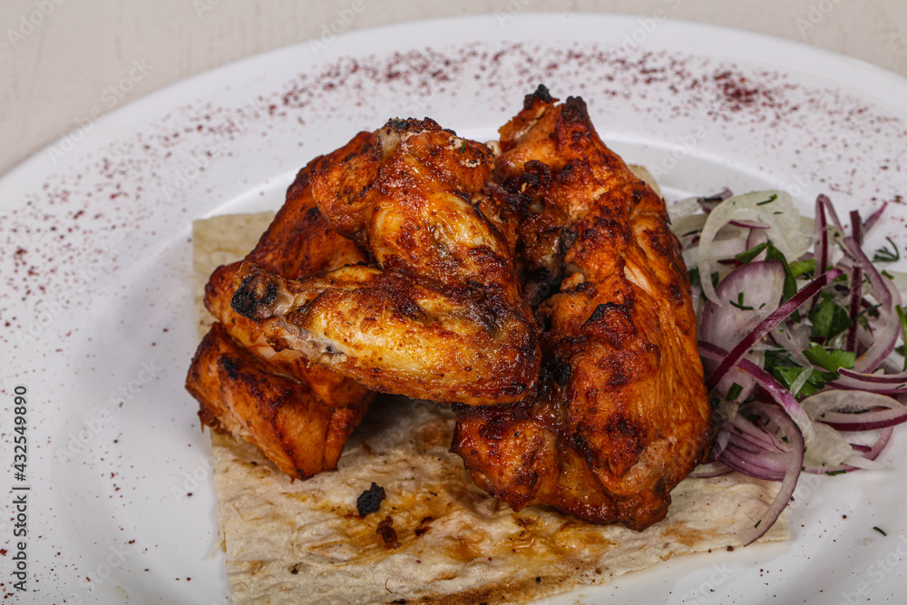 Grilled chicken wings bbq shashlick Grilled chicken wings bbq shashlick