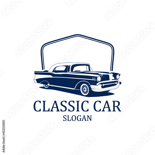 Classic car logo 5 vector