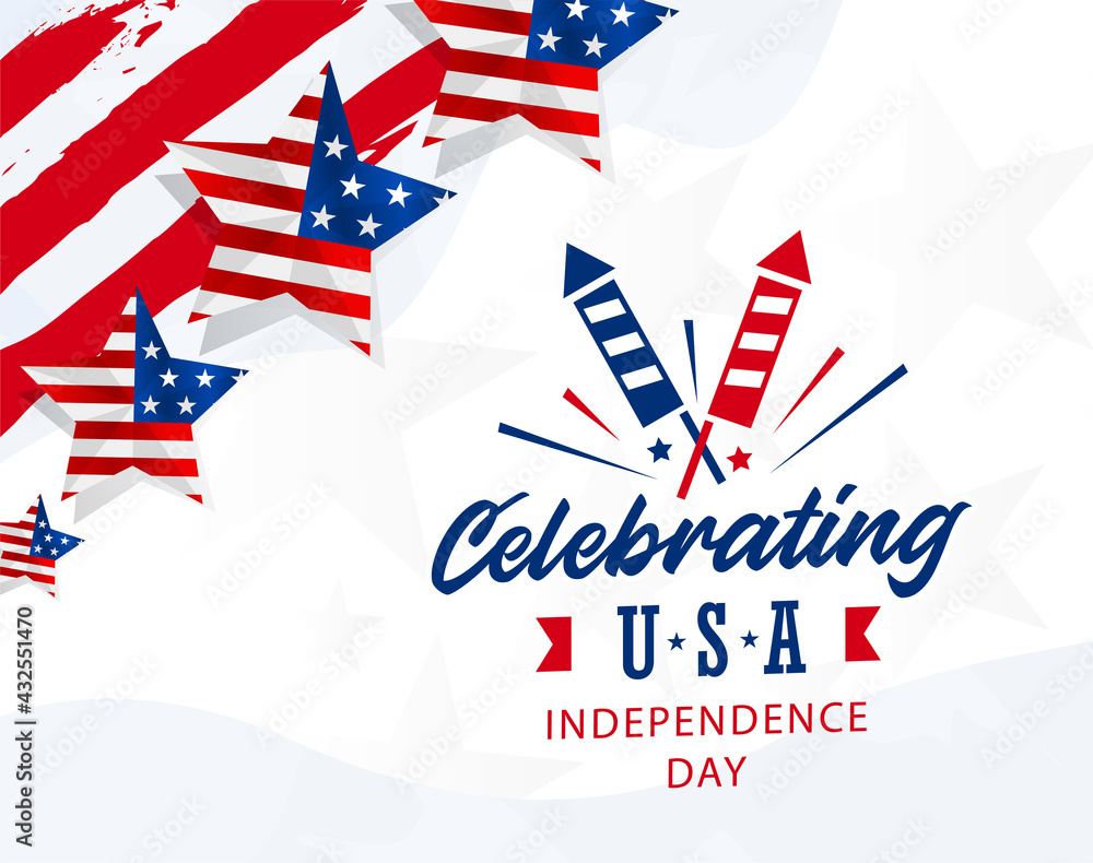 Simple Celebrating USA Independence day design with Beer and fireworks, on star shape USA flag element, grunge brush stripe background template for poster, banner.
Simple Celebrating USA Independence day design with Beer and fireworks, on star shape USA flag element, grunge brush stripe background template for poster, banner.