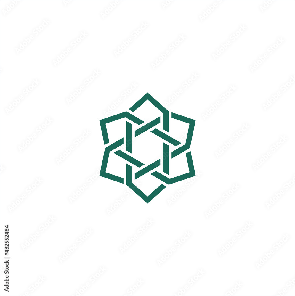 mosaic hexagon logo design vector template mosaic hexagon logo design vector template