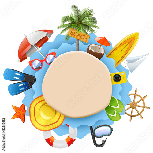 Vector Beach Island Concept